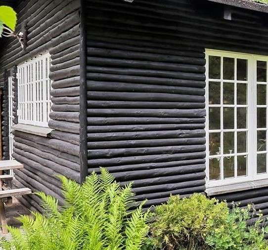 1/2 Delte rafter med bark til raftehegn - Billede 2